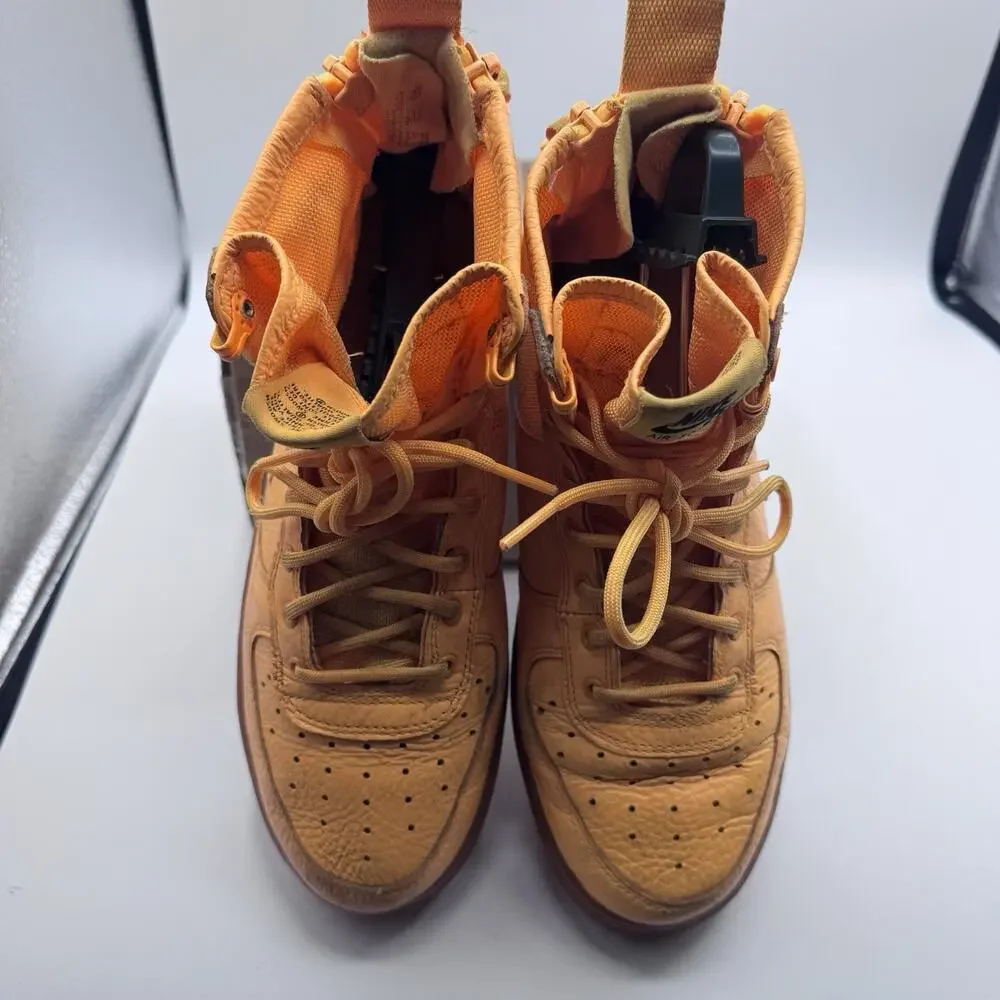 Nike OBJ Air Force One Mid Laser Orange High Top Sneaker Y6.5 -AJO424-800